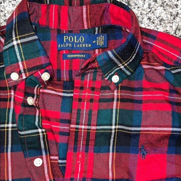Polo by Ralph Lauren Kids Plaid Button-Down Shirt. Size 6T boys - Picture 2 of 3